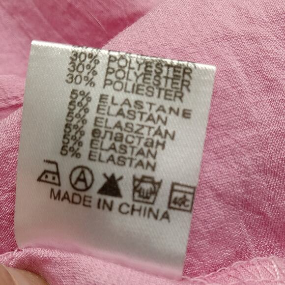 Exarus Top Girls 7Y 3/4 Sleeve Button Front Pink Rayon Blend - Picture 6 of 6